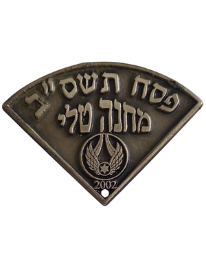 ישראל מדליון פרטי בנושא צבא "פסח תשס"ב מחנה טלי 2002" במשקל 16.19 גרם
