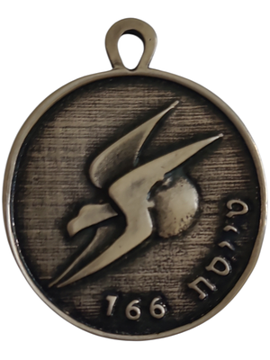 ישראל מדליון פרטי בנושא צבא "טייסת 166" בקוטר 42 מ"מ במשקל 19.13 גרם