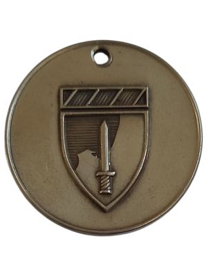 ישראל מדליון פרטי בנושא צבא "בהוקרה ממפקדת החטיבה - חטיבת שריון 188 - ברק" בקוטר 31 מ"מ במשקל 