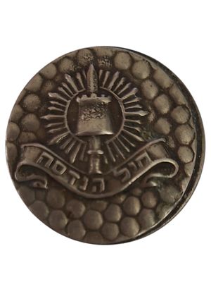 ישראל סיכת כומתה "חיל הנדסה" בקוטר 27 מ"מ במשקל 3.07 גרם