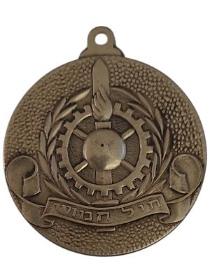 ישראל מדליון בנושא צבא "חיל חמוש" בקוטר 35 מ"מ במשקל 15.67 גרם