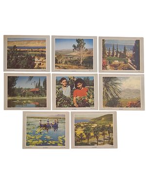 יודאיקה ישראל מקבץ 8 גלויות "נופי הצפון" בגודל 146*118 מ"מ