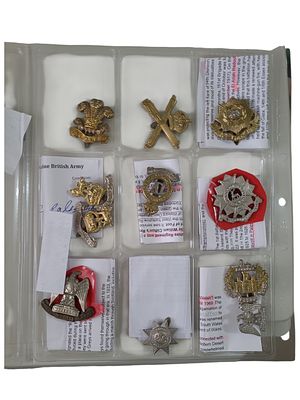 עולם 11 תגי כובע צבאיים שונים בגדלים שונים במשקל כולל 137 גרם
חלק מהסמלים כוללים דף עם תיאור של 