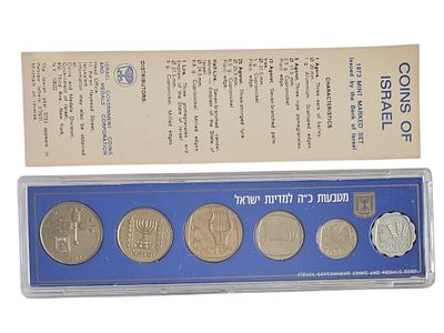 ישראל החברה למדליות ומטבעות סט מטבעות הכולל 6 מטבעות משנת 1973 25 שנה למדינה עם כוכב