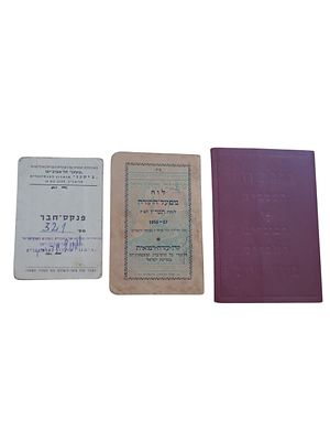 ישראל 3 תעודות שונות מפנקס חבר ללוח מפעל תורה