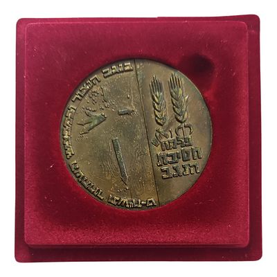 ישראל מדליה פרטית "אנדרטת חטיבת הנגב" משנת 1979 בקוטר 59 מ"מ במשקל 79.06 גרם בתוך קופסאת פלסטיק 