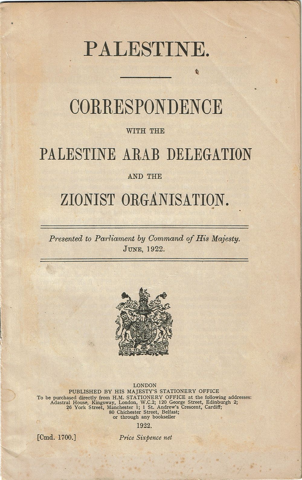 הספר הלבן של צ'רציל פורסם בחודש יוני 1922 על ידי שר המושבות של בריטניה, וינסטון צ'רצ'יל, תיאר 