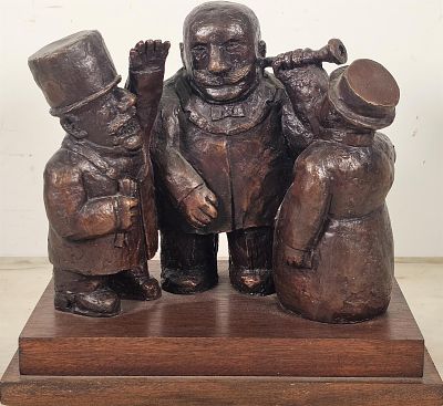 Borghese Franz (Roma 1941 - 2005) - Il sordo 2000 scultura in bronzo firma: a tergo a sinistra 