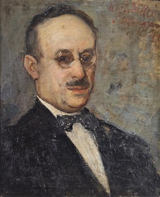 Crisconio Luigi (Napoli 1893 - Portici, NA 1946) - Il mio ritratto olio su tela firma: in alto a 