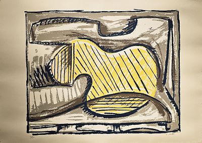 Notte Emilio(Ceglie Messapica, BR 1891 - Napoli 1982) - Forme geometriche serigrafia su carta 