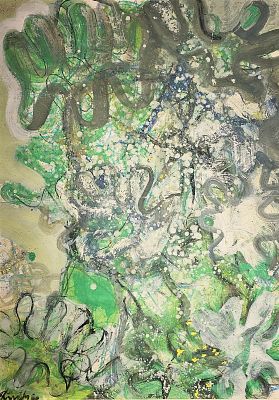 Spinosa Domenico (Napoli 1916 - 2007) - Senza titolo tecnica mista su cartoncino firma: in basso a 