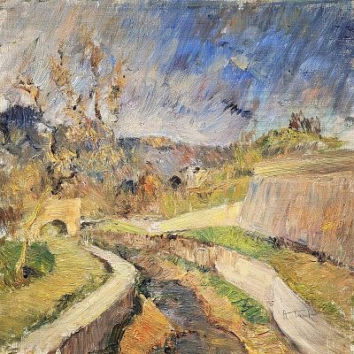 Tamburrini Amerigo (Napoli 1901 - 1966) - Paesaggio olio su tela firma: in basso a destra misure: 