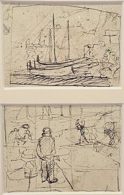 Villani Gennaro (Napoli 1885 - 1948) - Marine inchiostro su carta firma: opera non firmata misure: 