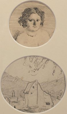 Villani Gennaro (Napoli 1885 - 1948) - Lisa / Rustico matita su carta firma: opera non firmata 