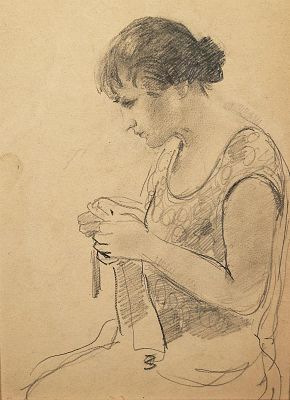 Villani Gennaro (Napoli 1885 - 1948) - Sartina matita su carta firma: opera non firmata misure: cm 