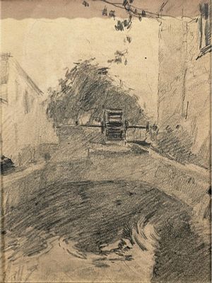 Villani Gennaro (Napoli 1885 - 1948) - Il ponte matita su carta firma: opera non firmata misure: 