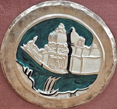 Brindisi Remo (Roma 1918 - Lido di Spina, FE 1996) - Venezia - la Salute multiplo in argento 800 