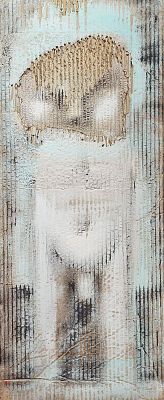 Leone Giuseppe Antonello (Pratola Serra, AV 1917 - Napoli 2016) - Esasperatismo tecnica mista su 