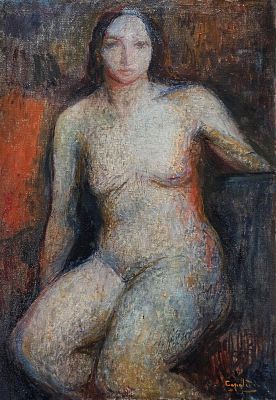 Capaldo Rubens (Parigi 1908 - Napoli 1987) - Nudo femminile olio su tela firma: in basso a destra 