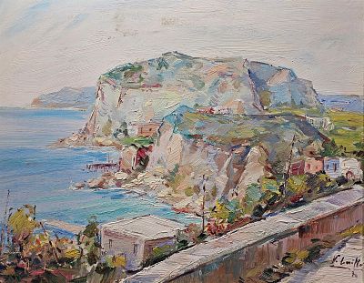 Casillo Vincenzo (XX secolo) - Capri 1976 olio su tela firma e data: in basso a destra misure: cm 