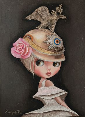 Алексей Завьялов - Нежность. . На девочке-куколке сияет парадный шлем лейб-гвардии Конного полка - 