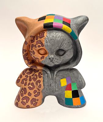 Роман Попов - Право на завтра. Серая сторона с пикселями символизирует современный цифровой мир 