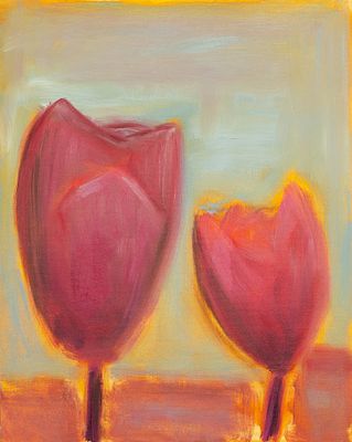 Ирина Иза - Цветы. Холст на картоне, акрил