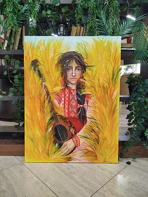 Девушка в пшенице - Девушка в пшенице. Холст, масло