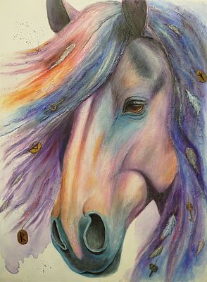 Юлия Баженова - "Берегиня-хранительница". Холст, смешанная техника