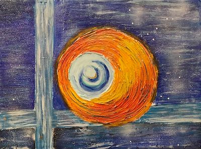 Полина Зорина - Новая жизнь. Холст, акрил, смешанная техника