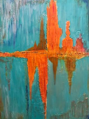 Полина Зорина - Зима плачущая. Холст, акрил, смешанная техника