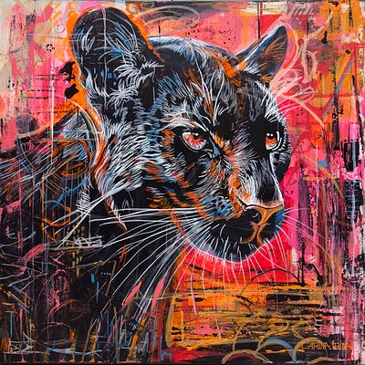 Ирина Ларина - &laquo;Пантера. Вспышка&raquo;. Холст, акрил