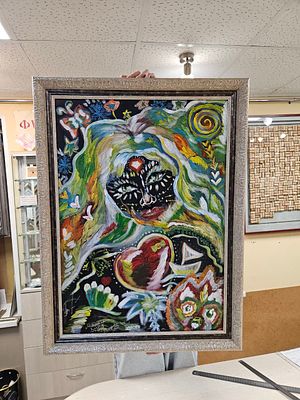 Алиса Гольдер - Матушка Земля. Материал: смешанная техника; акрил+масло на холсте в раме