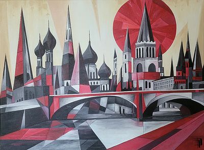 Мари Дагаз - &laquo;Москва глазами авангарда&raquo;. Данная работа представляет собой мощный визуальный 