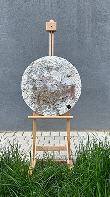 Вера Л'арте - Мандала "Планета". Материал исполнения: - Холст - Техника флюид-арт - Натуральные 