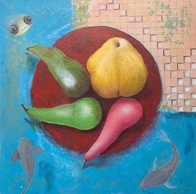Лариса Логинова - Прогулка морем. Холст, акрил, акварельные карандаши, м.пастель