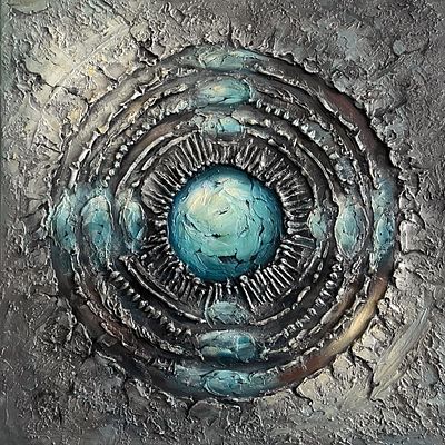 Роза Фейзрахманова - &laquo;Амулет времени&raquo;. Холст, смешанная техника 
Эта фактурная картина переносит 