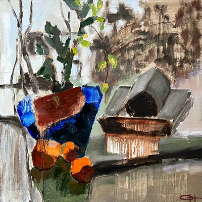 Олеся Новикова - Однажды утром в мастерской. Холст, масло . Эта работа написана с натуры в 