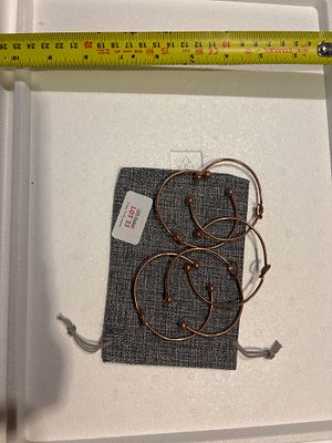 5 copper pain relief bangles with woven bag