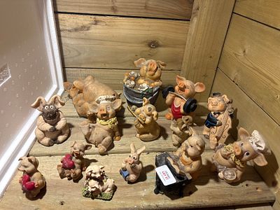 14 pig ornaments