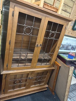 wrought iron large pine gothic style dresser 41.5" wide by 71" tall by 23" deep