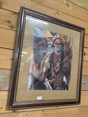 Indian chief print 29" by 26" wide