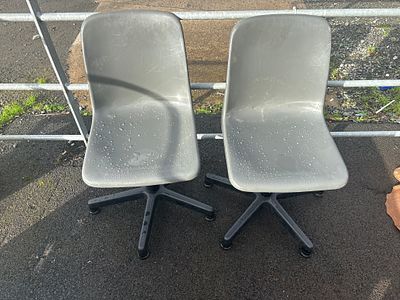 2 swivel office chairs