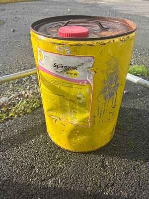 old shell oil drum