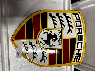 Car enamel sign 1ftx9 inches