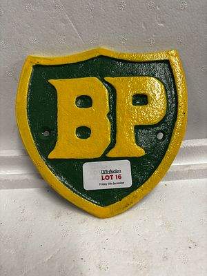 Cast bp sign 5.5x5.5 inches