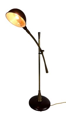 Robert Abbey Brass & Enamel Pharmacy Table Lamp. Robert Abbey adjustable pharmacy or library 