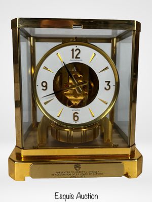 Jaeger-LeCoultre Atmos 528-8 Brass Mantel Clock. Vintage Jaeger-LeCoultre Atmos mantel clock 