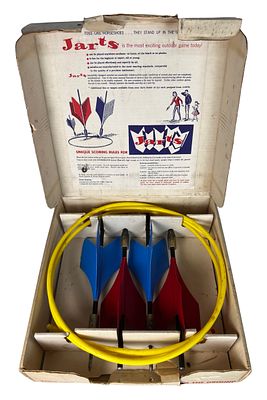 Vintage Lawn Dart Outdoor Missile Toss Game. Vintage lawn dart outdoor tossing game complete 