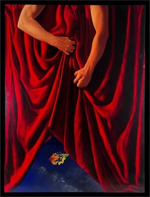 John Sabraw - Surrealist Figurative Oil Painting. Striking large-scale surrealist figurative 
